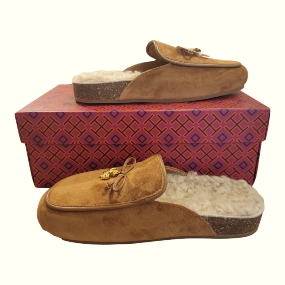 Tory Burch Charm Shearling Lined Mule Women's 7